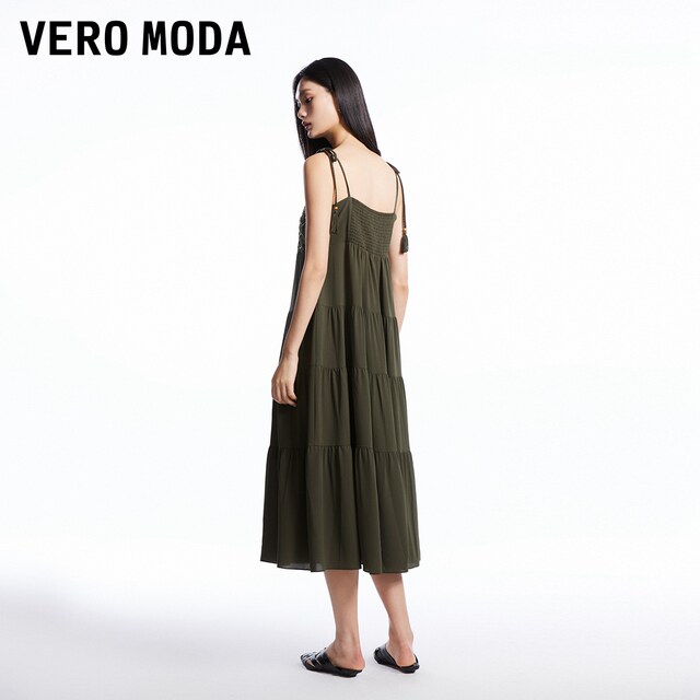 Vero Moda Dress Women's 24 Autumn New Holiday Boho Sling Long Dress 32437A029