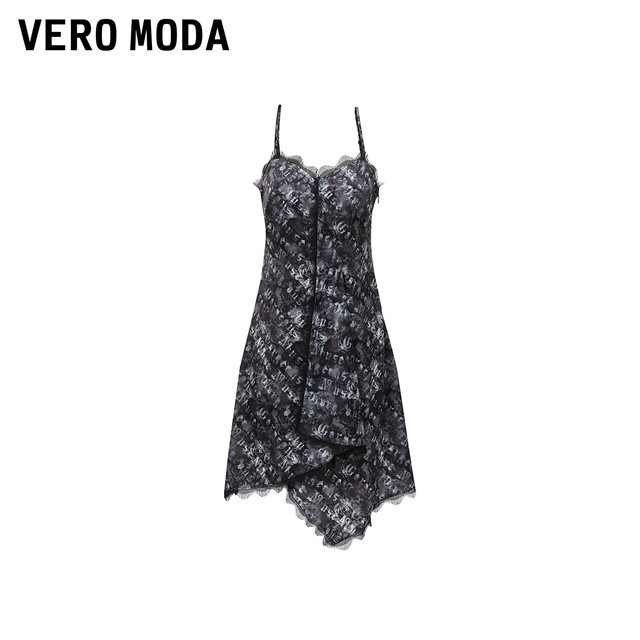 Vero Moda Dress 24 Autumn New Letter Rose Print Lace Dress Elegant 32437A001