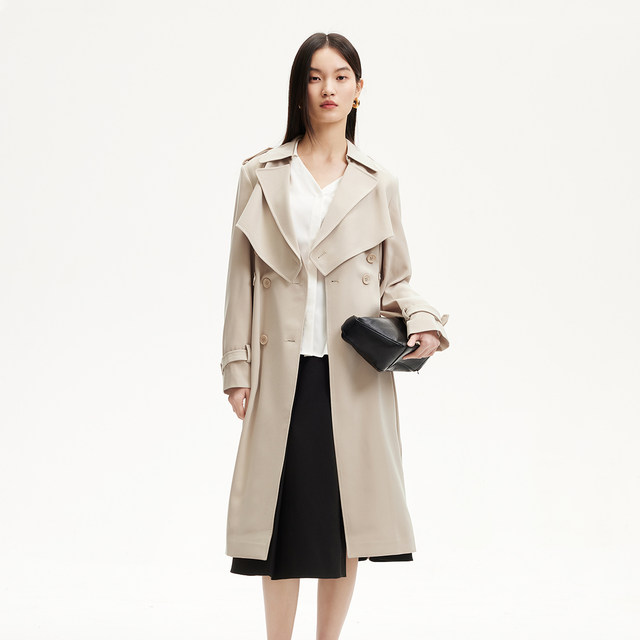 Vero Moda Trench Coat 2025 Summer New Cropped Sleeve Windshield Dropping Long Trench Coat Elegant 325121002