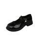 Junior high school students and elementary school students white and black shoes Japanese girl school uniform princess shoes chorus performers performed shoes
