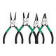 Baolian circlip pliers internal and external set snap ring yellow pliers shaft with spring retaining ring pointed nose outward curved expansion pliers