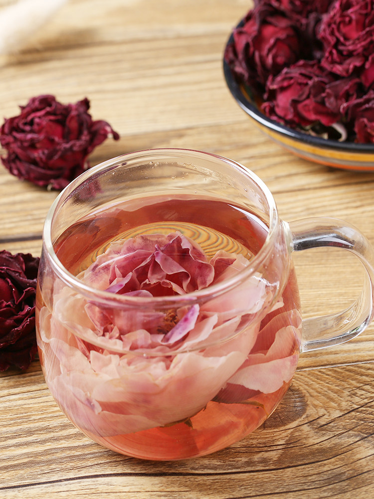 徽锄头墨红玫瑰花茶