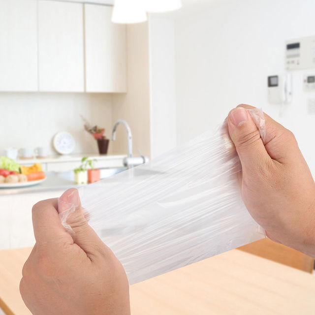 Miaojie Fresh Bag drawing a thickened home kitchen disposable PE economic outfit food bag refrigerator large medium and small