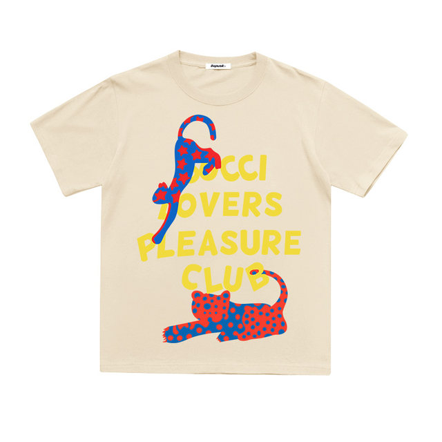 Summer new styles for men and women same-sex printed letters tigress pattern casual short-sleeved T-shirt trendy couple loose