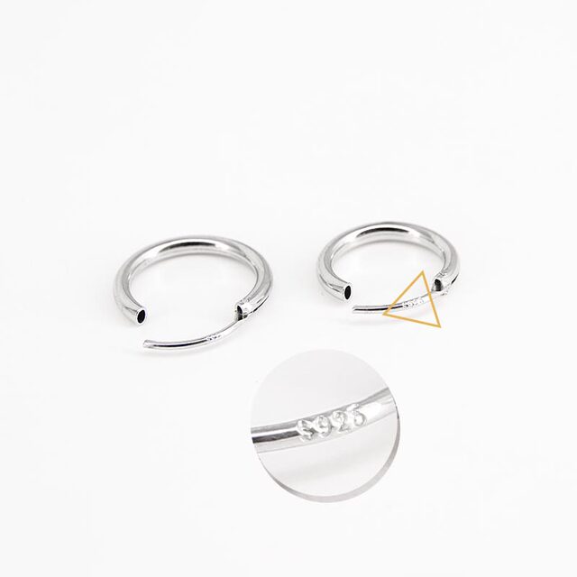 Steel silver earrings, trendy ear buckles for men and women, Korean style ear studs, exquisite circle ear bone nails, ear holes and silver jewelry