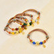 
Tibetan handmade five Buddha bracelets niche color red couple men and women God of Wealth Tara bracelets bracelets jewelry