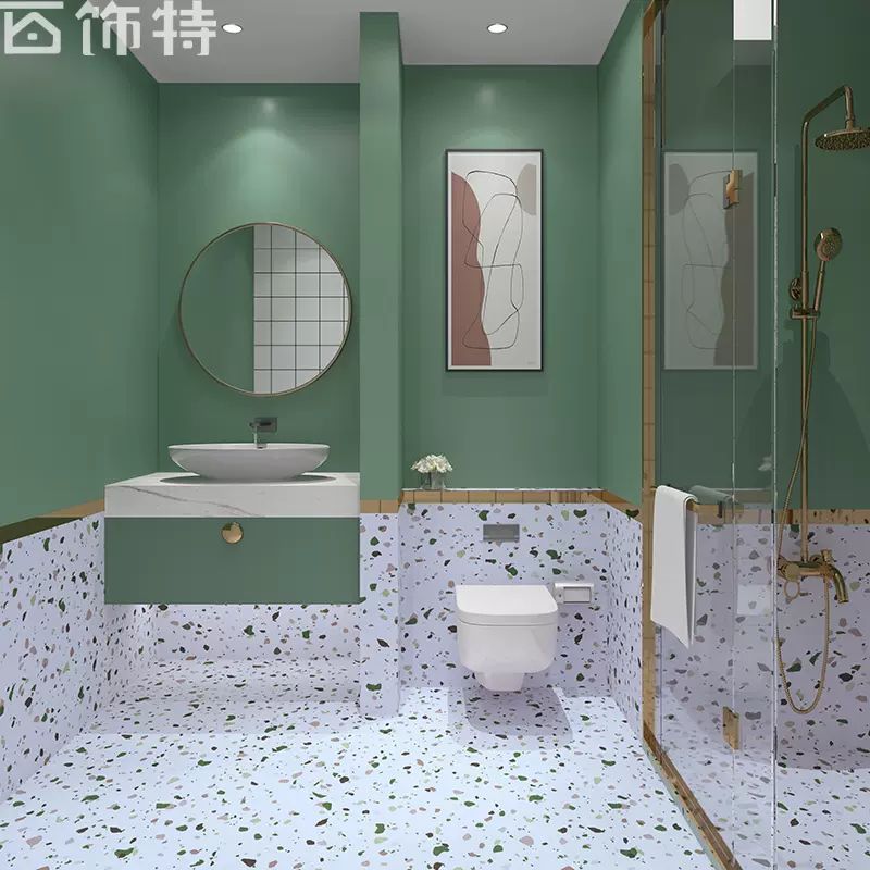 防水墙贴卫生间贴纸自粘厕所浴室网红背景墙纸加厚洗澡