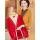 
Middle-aged and elderly women's winter clothing, Chinese style plus velvet thickened sweaters, Western-style mother-in-law clothes, winter holiday two-piece sweaters