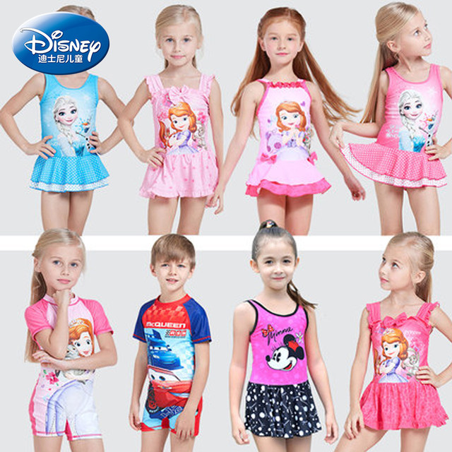 DISNEY Disney Children's Swimsuit Skirt Mid -Children's Swimming Forms Male Girl Spider -Man Snow Snow
