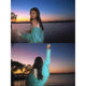 Love you Shen Xifan Xu Ruohan same style sweater cardigan blue lapel long sleeve short knitted jacket for women

