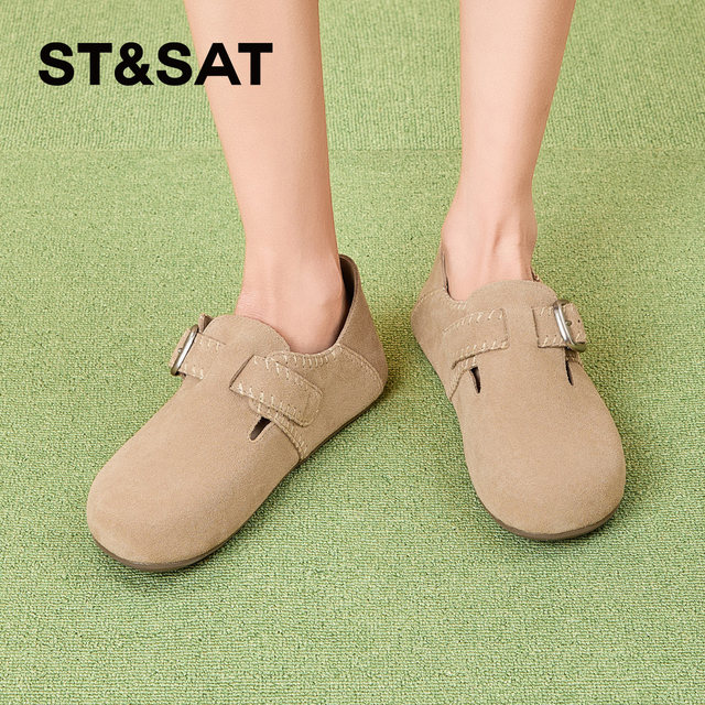 Saturday retro style Birkenstock shoes for women 2025 new autumn fashion slip-on slip-on shoes commuting shallow mouth shoes