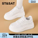 Saturday thick-soled white shoes 2025 new women's Korean style versatile and fashionable casual sports shoes comfortable and fashionable