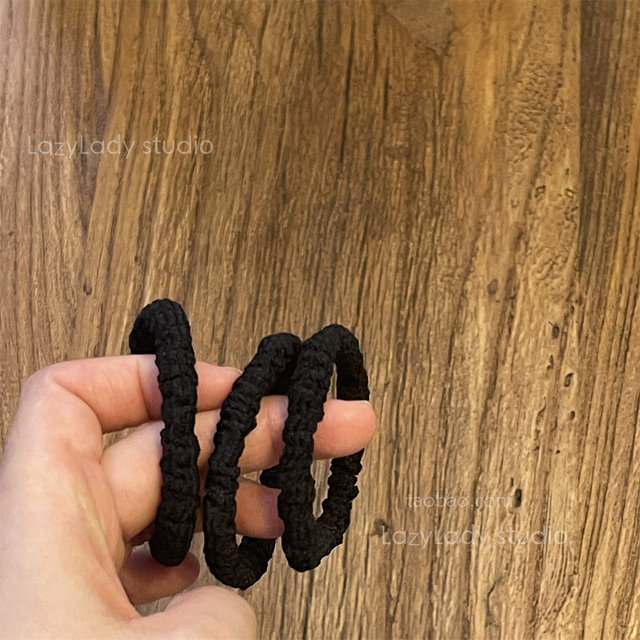 10 packages ~ high elasticity, easy to use basic black hair rings, shop owner's recommendation, versatile plain ring headband rubber band