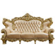 European -style full wood leather sofa high -end American double -sided dense carved sofa U -shaped leather sofa new
