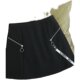L discount women's skirt A-line skirt mid-waist zipper decoration solid color short skirt commuting OL style casual and versatile
