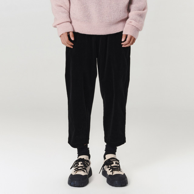 Sketch men's spring and summer discount new nine-point pants tapered corduroy loose retro trendy men's casual pants