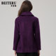 Beteru mother's winter coat new middle-aged women's wool woolen style lapel short top counter genuine
