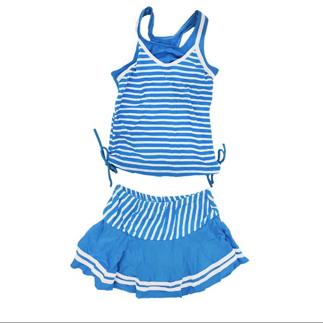 Children's swimsuit girl split skirt -style triangle fashion striped wind in children speed dry simple style swimsuit
