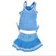 Children's swimsuit girl split skirt -style triangle fashion striped wind in children speed dry simple style swimsuit
