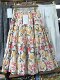 Pastoral style small floral skirt literary and artistic style sweet age-reducing outfit pocket loose slim print midi skirt