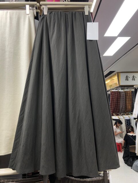 Yamamoto Wind Falling Skin Skirt Long Fall Various High waist Slender A -line Temperature Skirt Skirt Skirt
