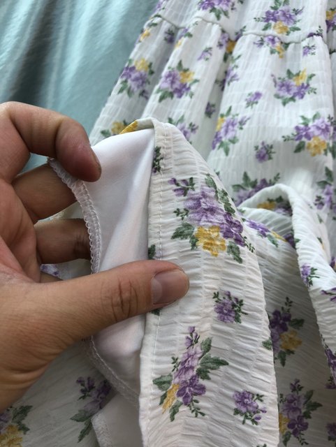 Sweet floral skirt for women 2025 new summer texture splicing printed A-line large hem skirt midi skirt