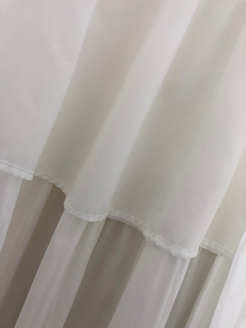 Lace lace sweet white skirt for women 2025 spring new style literary cake a line midi skirt big umbrella skirt