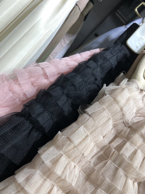Sweet and age-reducing petite thousand-layer ruffled mesh skirt, short fluffy umbrella skirt, anti-exposure cake skirt