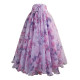 Jane Ai Garden Spring and Autumn New High -waisted high -waisted European Root Skin Skirt A -line Puff Boal Skirt National Wind
