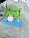 Be good 2025 spring and summer new loose large version cartoon cat printed short-sleeved T-shirt for women