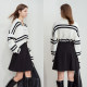 AMII2024 Winter new model commuting and versatile asymmetry with film grinding half -body skirt female small A -line skirt
