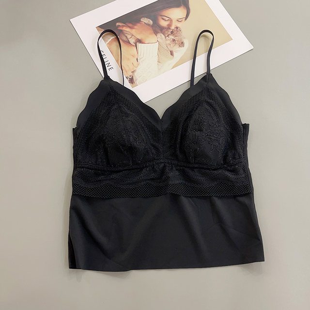 Gufei 3117 beautiful back lingerie rabbit ears lace traceless suspender vest large breasts small breasts with chest pads outside women's thin