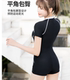 Yingfa one-piece flat-angle swimsuit covering belly and making it look slim and conservative swimsuit large-size swimsuit women making it look slimming and showing belly and making it look slimming and making it look sporty swimsuit