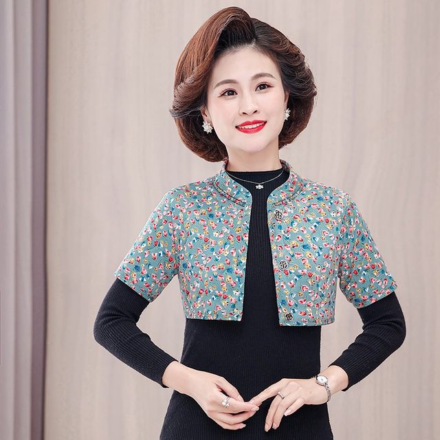 Mother's velvet thickened shoulder pads to protect against cold camel velvet cotton mid-sleeve vest middle-aged and elderly women's sleeping cervical vertebra waistcoat