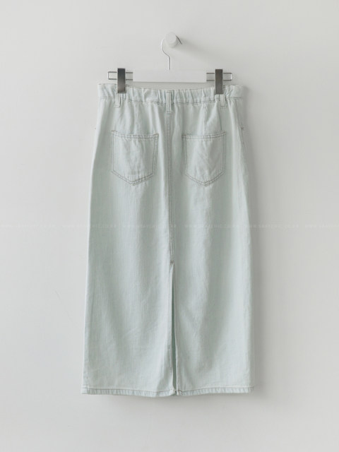 11879 denim skirt spring, summer, autumn, H-shaped simple and fashionable commuting daily long skirt Korean imported your skirt
