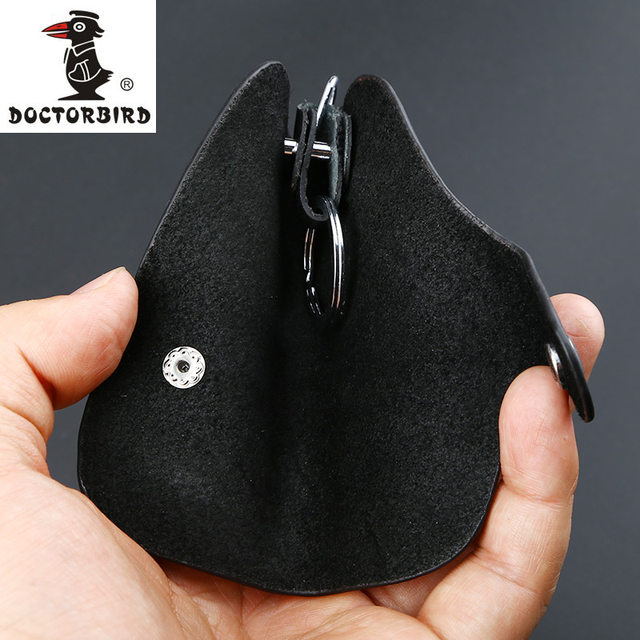 Car key bag male universal leather simplicity large capacity key buckle waist hanging cowhide multi -function men's practical tide