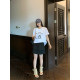 
NAZ's large size ice flower cotton ruffle leaves summer high waist Korean version age-reducing elastic waist short skirt fat mm skirt
