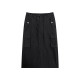 Naz Naizi Large Summer New high -waisted retro worker Pocket Pocket Fat MM Straight Tube A -Bald Skirt Female