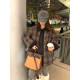 NAZ's large size winter new style design plaid slim cotton coat for fat mm reversible shirt and cotton-padded jacket