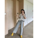 
NAZ large size cotton and ammonia blended fashionable sequins casual versatile T-shirt fat mm summer short-sleeved loose top