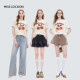 MISS COCOON white pure cotton short-sleeved 2025 summer new iron diamond pattern round neck inner T-shirt