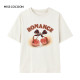 MISS COCOON white pure cotton short-sleeved 2025 summer new iron diamond pattern round neck inner T-shirt