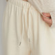 DPLAY 2025 Spring New White Pants Women's Loose Thickened Straight Pants Casual Pants