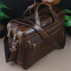 European and American simple first-layer cowhide men's bag, genuine leather business bag, large 16-inch computer bag, portable short-distance business trip bag