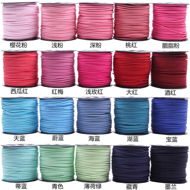 diy jewelry accessories wire material Korean velvet imitation cowhide rope deerskin braided bracelet necklace rope rolled