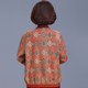 Middle -aged and elderly girls spring and autumn clothes outside the cotton mother top grandma clothes all cotton old lady big size short cardigan