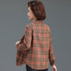 Mom Spring and Autumn Long Sleeve Shirt 2025 New Middle-aged and Elderly Temperament Middle-aged Pure Cotton Plaid Large Size Shirt