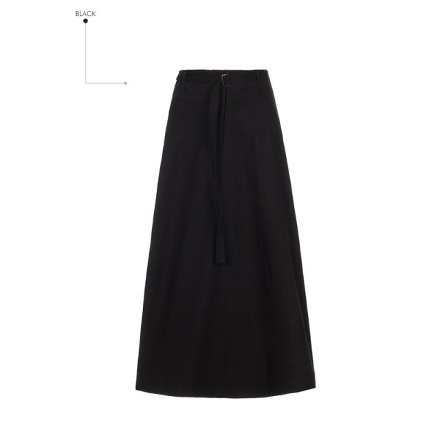 DINT Korean genuine purchasing agent direct mail fashion versatile two-side pocket high waist trumpet belt half-body long skirt SK2812
