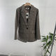 2024 autumn and winter retro British plaid 41% wool nickname slim suit jacket