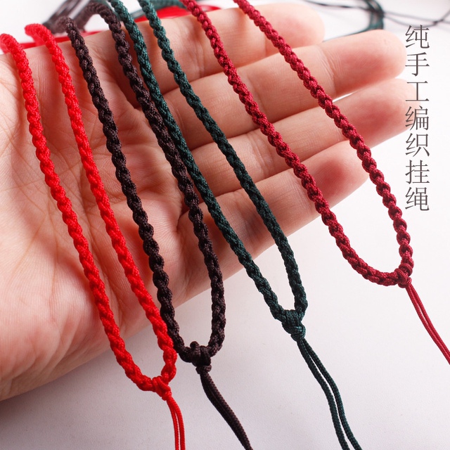 Necklace rope, high-end jade pendant pendant lanyard, gold jade jade red rope adjustable hand-woven rope, male and female